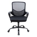 Καρέκλα γραφείου Freda Megapap με ύφασμα Mesh χρώμα μαύρο 65x65x90/100εκ.