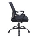 Καρέκλα γραφείου Freda Megapap με ύφασμα Mesh χρώμα μαύρο 65x65x90/100εκ.