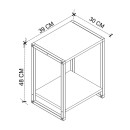 Κομοδίνο Gina Megapap χρώμα ανθρακί - μαύρο 39x30x48εκ.