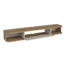 Έπιπλο τηλεόρασης επιτοίχιο Cross Megapap με LED χρώμα sepet oak - sandstone 150x29,6x19,2εκ.