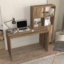 Γραφείο εργασίας Lesya Megapap αναστρέψιμο χρώμα καρυδί 159,2x59,6x141,2εκ.