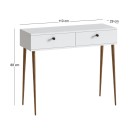 Κονσόλα Alis Megapap χρώμα λευκό 110x29x88εκ.