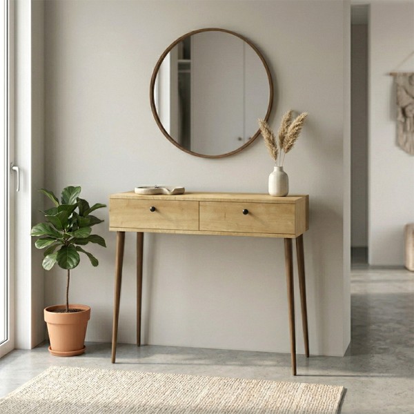 Κονσόλα Alis Megapap χρώμα sapphire oak 110x29x88εκ.