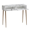 Κονσόλα Alis Megapap χρώμα λευκό εφέ μαρμάρου 110x29x88εκ.