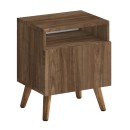 Κομοδίνο Sole Megapap χρώμα καρυδί 40x30x47,6εκ.