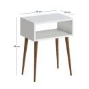 Κομοδίνο Gola Megapap χρώμα λευκό 45x30x58εκ.