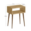 Κομοδίνο Gola Megapap χρώμα sapphire oak 45x30x58εκ.