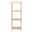 Ραφιέρα δαπέδου ξύλινη - πλαστική χρώμα φυσικό - μπεζ 38x30x116εκ.