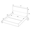 Κρεβάτι Oryana Megapap χρώμα καρυδί 160x200εκ.