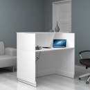 Γραφείο υποδοχής - reception Gemini Megapap χρώμα λευκό 120x70x110εκ.