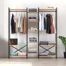 Ντουλάπα ρούχων ανοιχτή - Έπιπλο εισόδου Openix Megapap χρώμα pine oak 171,7x34,2x180,7εκ.