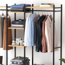 Ντουλάπα ρούχων ανοιχτή - Έπιπλο εισόδου Openix Megapap χρώμα pine oak 171,7x34,2x180,7εκ.