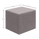 Σκαμπώ Linda Megapap υφασμάτινο χρώμα καφέ 40x40x40εκ.