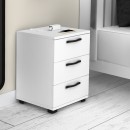 Κομοδίνο - Συρταριέρα γραφείου Roco Megapap χρώμα λευκό 40x39x57εκ.
