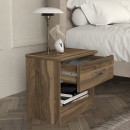 Κομοδίνο Lube Megapap χρώμα καρυδί 40x28,2x40εκ.