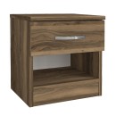 Κομοδίνο Lube Megapap χρώμα καρυδί 40x28,2x40εκ.