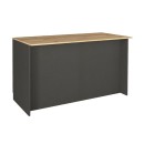 Τραπέζι - Πάγκος κουζίνας Peres Megapap χρώμα ανθρακί - sepet oak 150x70x91,8εκ.