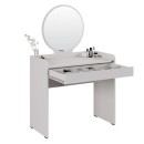 Τουαλέτα με καθρέπτη Curve Megapap χρώμα λευκό 90x47x142εκ.