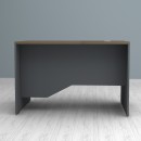 Γραφείο επαγγελματικό Venturo Megapap χρώμα ανθρακί - καρυδί 120x80x75εκ.