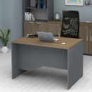 Γραφείο επαγγελματικό Venturo Megapap χρώμα ανθρακί - καρυδί 120x80x75εκ.