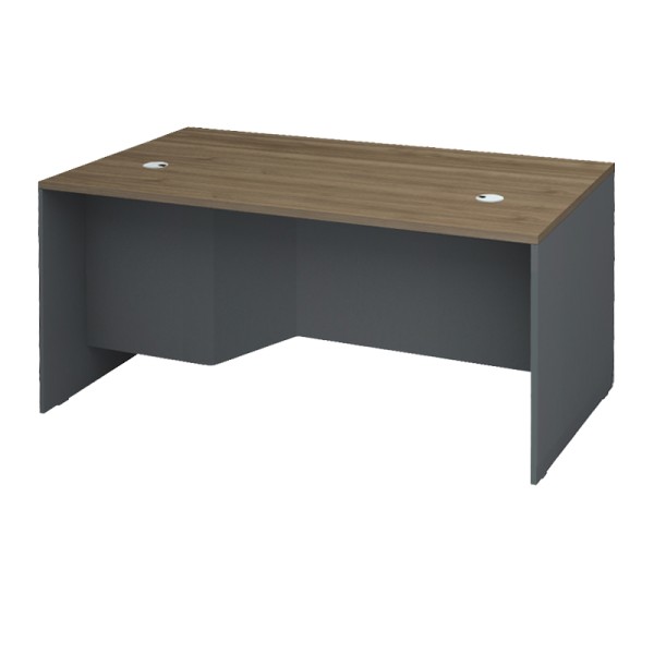 Γραφείο επαγγελματικό Venturo Megapap χρώμα ανθρακί - καρυδί 150x80x75εκ.