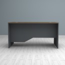 Γραφείο επαγγελματικό Venturo Megapap χρώμα ανθρακί - καρυδί 150x80x75εκ.