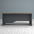 Γραφείο επαγγελματικό Venturo Megapap χρώμα ανθρακί - καρυδί 180x80x75εκ.