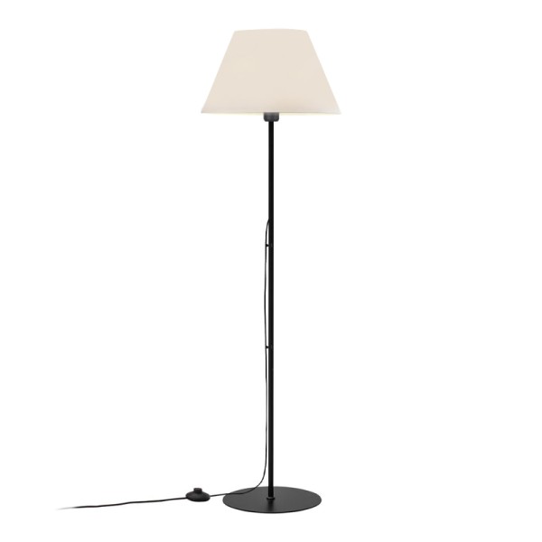 Φωτιστικό δαπέδου Vilo Megapap E27 μεταλλικό - ύφασμα Pvc χρώμα μαύρο - λευκό Ø35x152εκ.