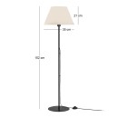 Φωτιστικό δαπέδου Vilo Megapap E27 μεταλλικό - ύφασμα Pvc χρώμα μαύρο - λευκό Ø35x152εκ.