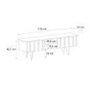 Έπιπλο τηλεόρασης Gemma Megapap χρώμα sepet oak 150x35x46,7εκ.