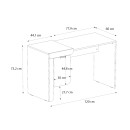 Γραφείο εργασίας Dario Megapap χρώμα sepet oak - λευκό 120x60x73,2εκ.