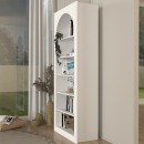 Βιβλιοθήκη Voila Megapap χρώμα λευκό 74x35x180εκ.