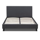 Κρεβάτι Flat Megapap υφασμάτινο χρώμα ανθρακί 120x200εκ.