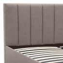 Κρεβάτι Renata Megapap υφασμάτινο με αποθηκευτικό χώρο χρώμα μπεζ 150x200εκ.