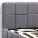 Κρεβάτι Elora Megapap βελούδινο με αποθηκευτικό χώρο χρώμα γκρι 160x200εκ.