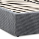 Κρεβάτι Velar Megapap υφασμάτινο με αποθηκευτικό χώρο χρώμα γκρι 160x200εκ.