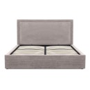 Κρεβάτι Velar Megapap υφασμάτινο με αποθηκευτικό χώρο χρώμα μόκα 160x200εκ.