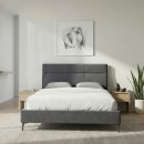 Κρεβάτι Marvel Megapap υφασμάτινο χρώμα ανθρακί 160x200εκ.