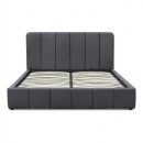 Κρεβάτι Nival Megapap υφασμάτινο με αποθηκευτικό χώρο χρώμα ανθρακί 160x200εκ.