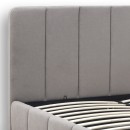 Κρεβάτι Nival Megapap υφασμάτινο με αποθηκευτικό χώρο χρώμα μπεζ 160x200εκ.