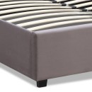 Κρεβάτι Olmo Megapap βελούδινο με αποθηκευτικό χώρο χρώμα γκρι 150x200εκ.