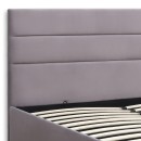 Κρεβάτι Olmo Megapap βελούδινο με αποθηκευτικό χώρο χρώμα γκρι 160x200εκ.