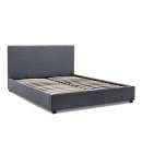 Κρεβάτι Verona Megapap υφασμάτινο με αποθηκευτικό χώρο χρώμα ανθρακί 160x200εκ.