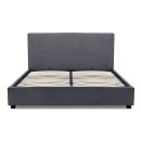 Κρεβάτι Verona Megapap υφασμάτινο με αποθηκευτικό χώρο χρώμα ανθρακί 160x200εκ.
