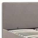 Κρεβάτι Verona Megapap υφασμάτινο με αποθηκευτικό χώρο χρώμα γκρι - μπεζ 160x200εκ.