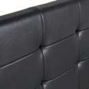 Κρεβάτι Iro Megapap από τεχνόδερμα με αποθηκευτικό χώρο χρώμα μαύρο 150x200εκ.