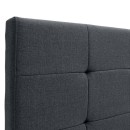 Κρεβάτι Iro Megapap υφασμάτινο με αποθηκευτικό χώρο χρώμα ανθρακί 150x200εκ.