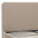 Κρεβάτι Ovelia Megapap υφασμάτινο χρώμα μπεζ 160x200εκ.