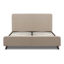 Κρεβάτι Ovelia Megapap υφασμάτινο χρώμα μπεζ 140x190εκ.