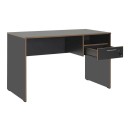 Γραφείο εργασίας με κλειδαριά Concept Megapap χρώμα ανθρακί 120x60x75εκ.